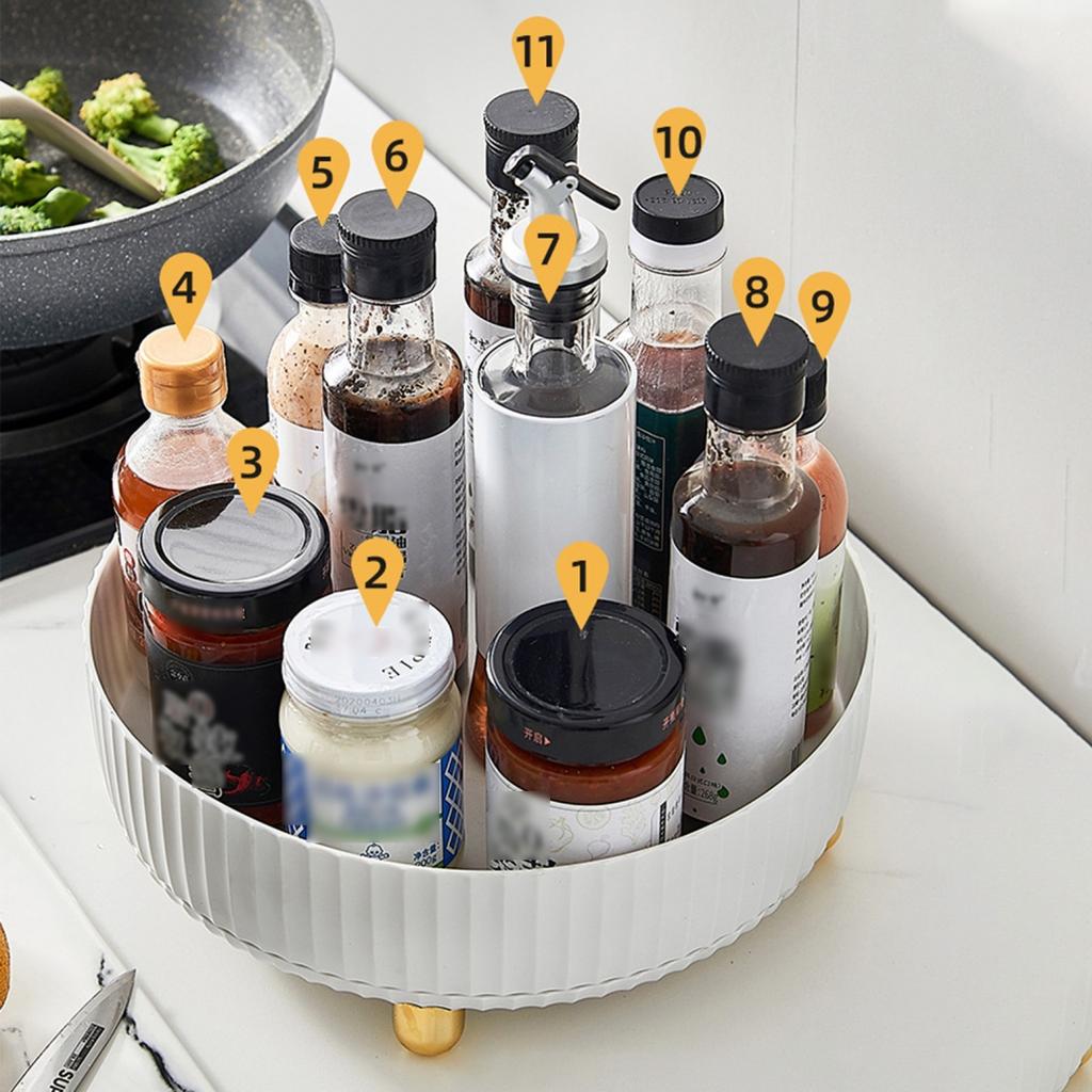 Weiß/grün/orange Rotierenden Regale Mit Abnehmbaren Tablett 22*7,5