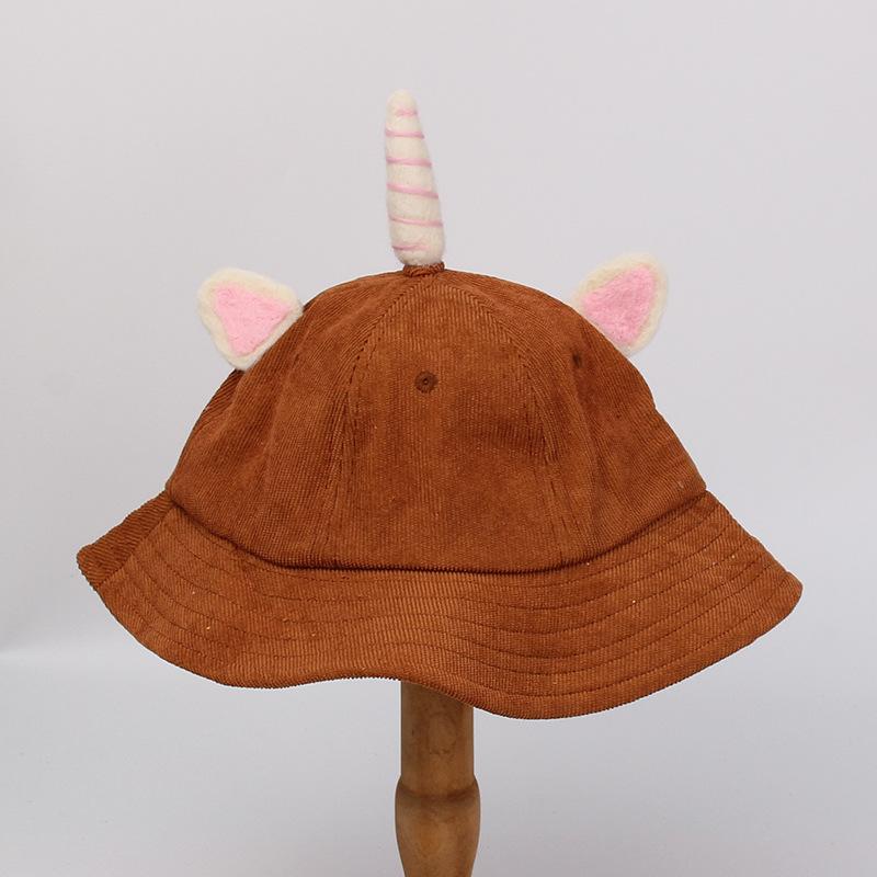 Baby bucket hat parent-child sunscreen bean tooth rabbit small yellow hat kawaii children sunscreen