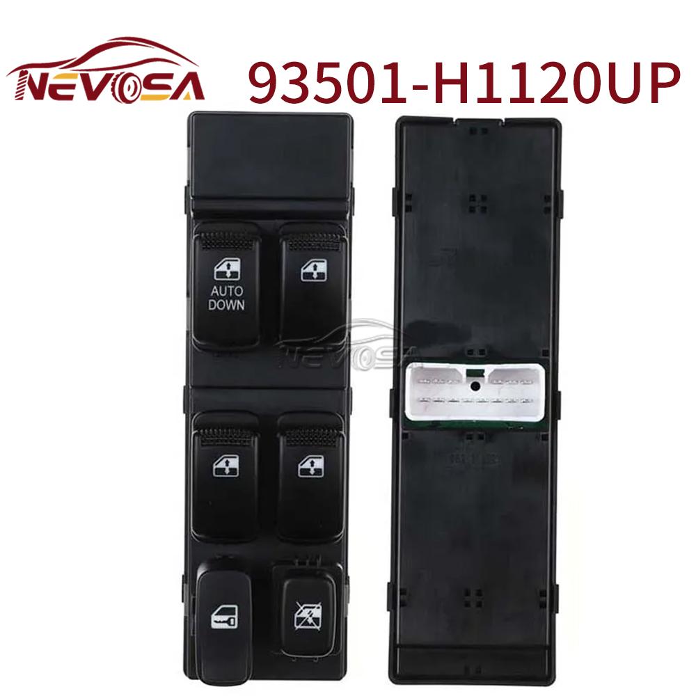AutoDown 93501-H1120 For Hyundai Terracan 2001-2006 14P Electric Window Switch Control Master Button 93501H1120 93501-H1120Up 93501-H1120UP