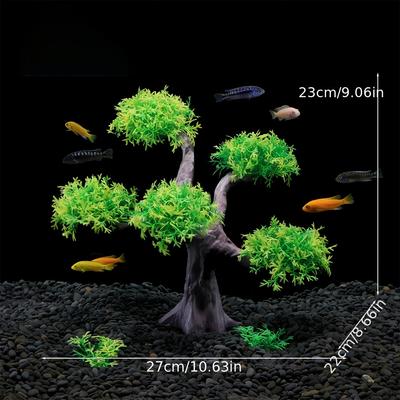 Natural Aquarium Simulation Decoration Set (1 Set) - Underwater Bamboo Forest Landscape, Perfect for Creating a Unique Aquarium Scene