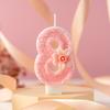 Pink Creative Digital Birthday Cake Decoration Candle Handmade Diy0-9 Party Atmosphere Decoration
