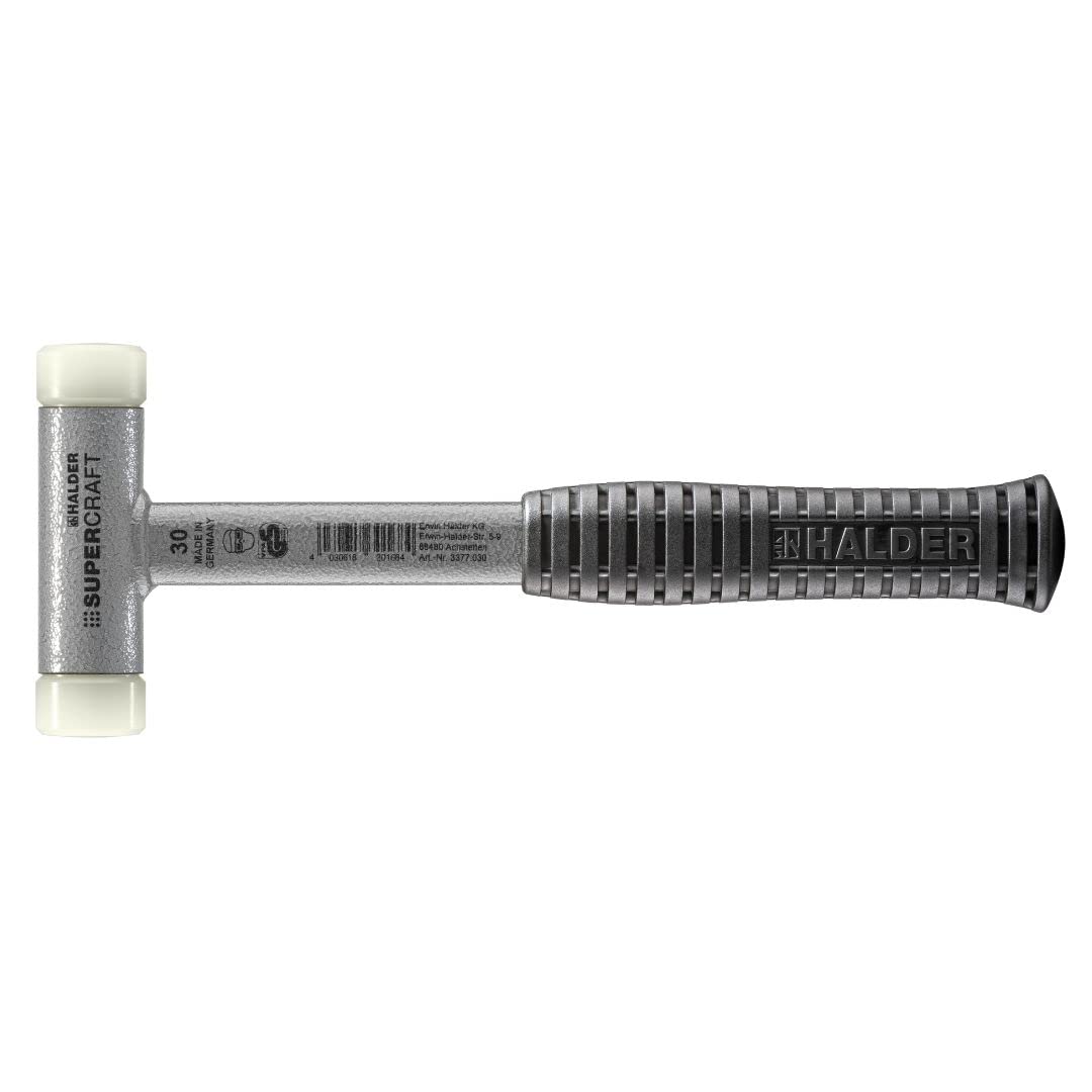 

HALDER Shockless Recoilless Supercraft Hammer Steel Handle Nylon Diameter 30 (White) 3377.030