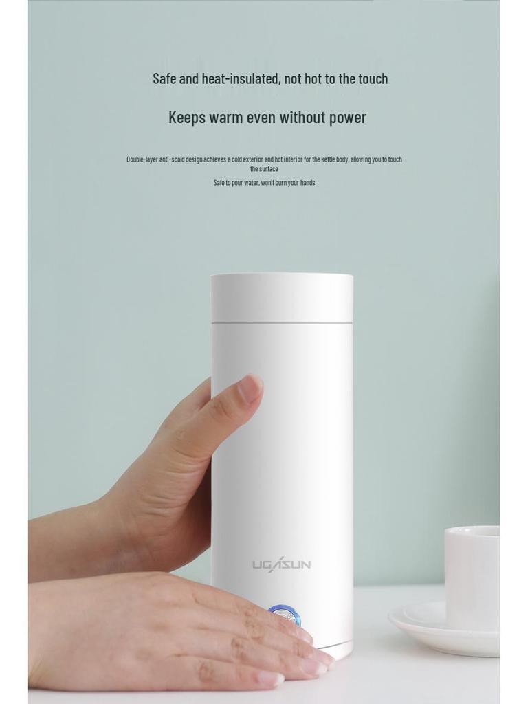 Compact Electric Heating Thermos Cup: Portable Mini Water Boiler for Students & Travel
