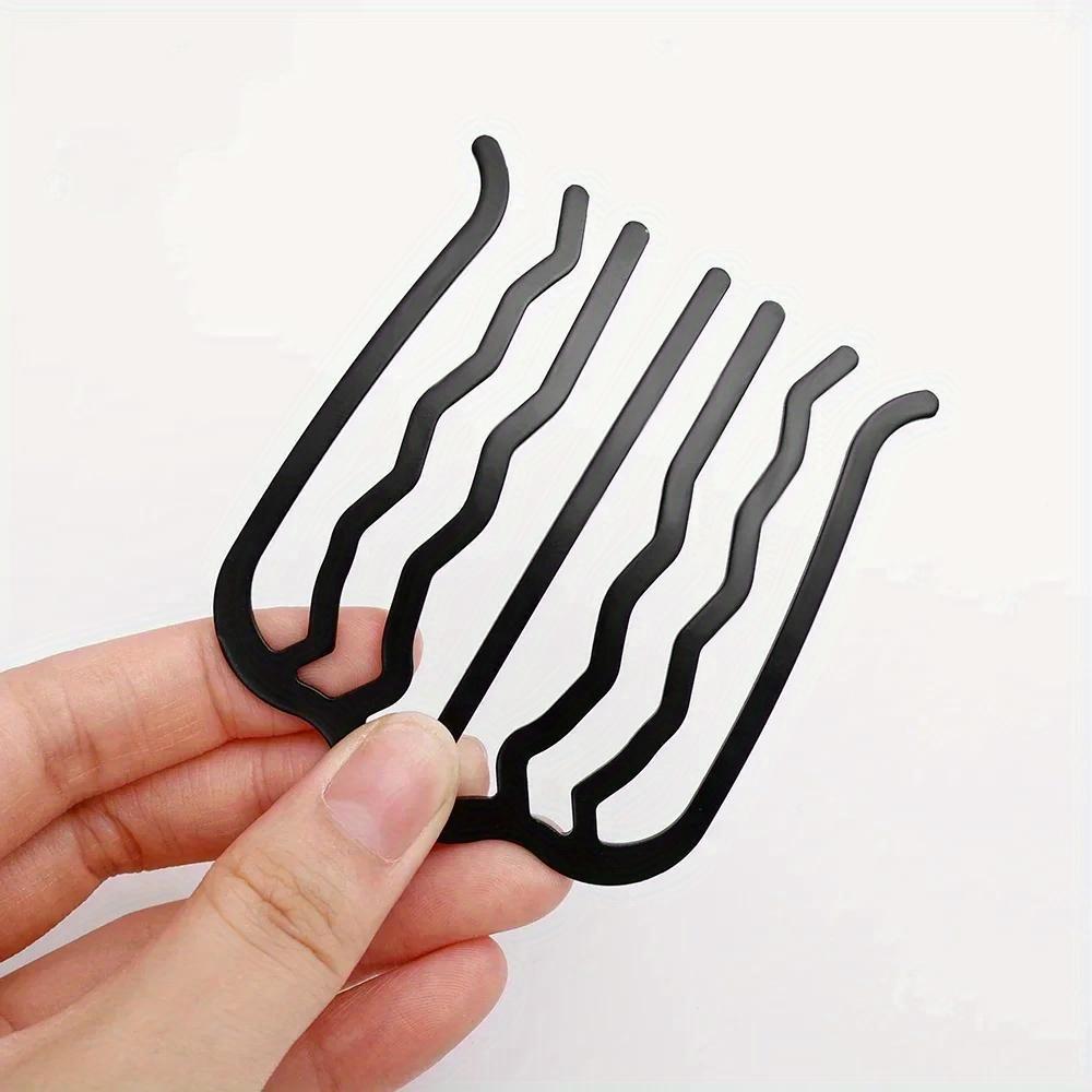 Girls Black Metal Hair Fork Clip for Women Hair Pin Combs Messy Bun Hairpin Clip Side Combs Updo Sticks Hair Styling Tool