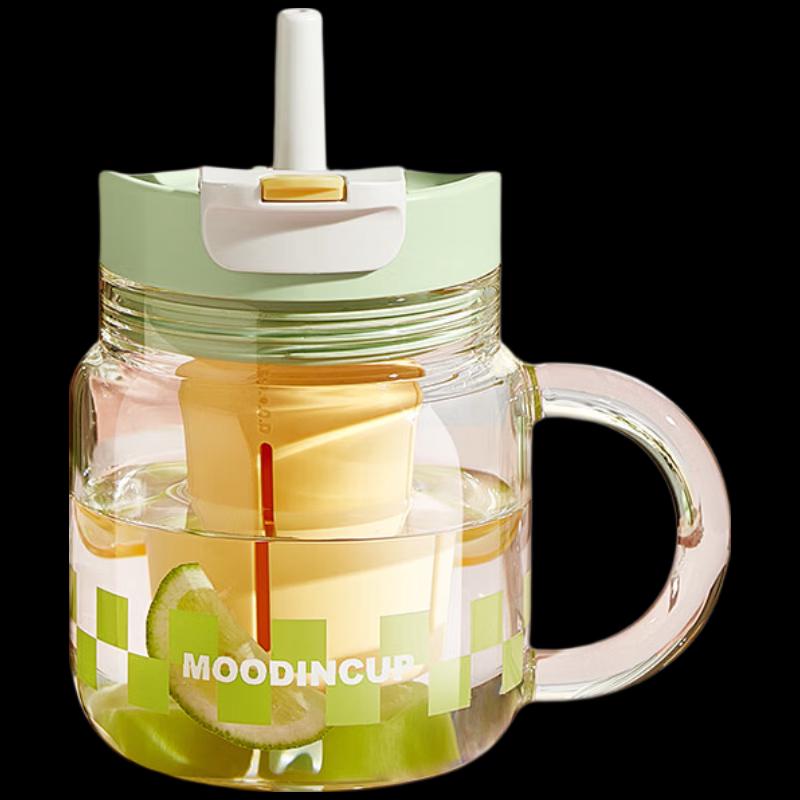 RELEA Portable High Borosilicate Glass Tea Bottle