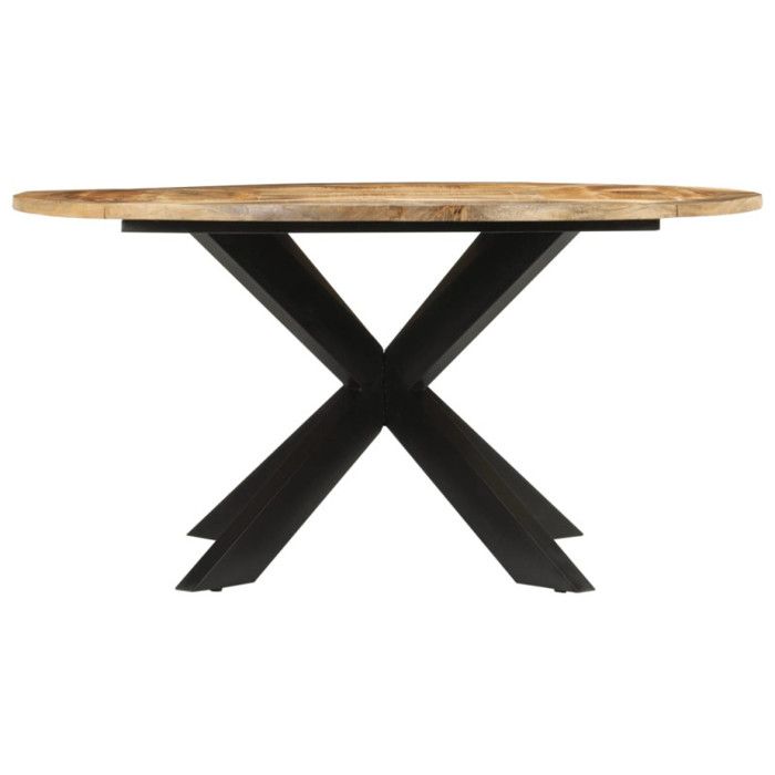 VidaXL Dining Table, Dining Table with Metal Frame, Kitchen Furniture Meal Restaurant Interior, Modern, Wood of 351710