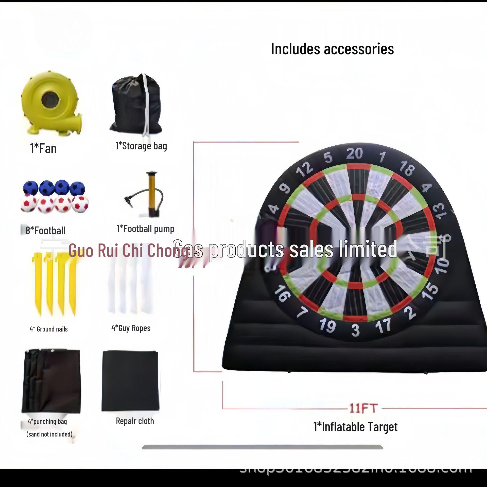Inflatable Nine-Grid Football Dartboard Target for Team Building Fun