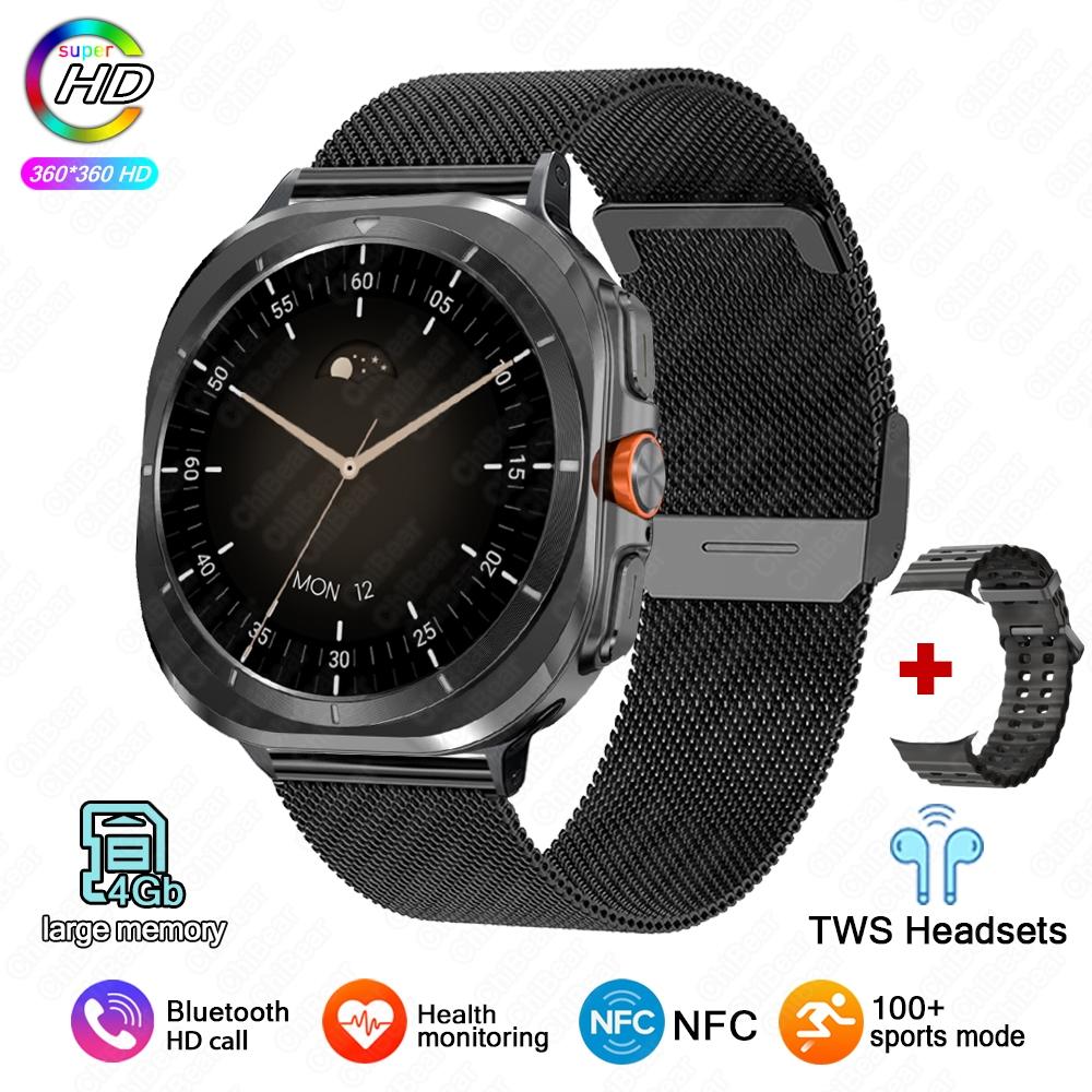 2025 New Smartwatch Watch 7 Man Woman Sports Outdoor Compass Bluetooth Call 32GB NFC Heart Rate Weather For Samsung Smartwatch