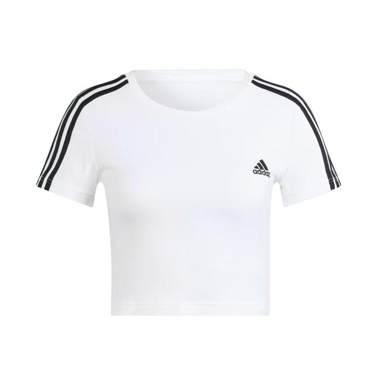 New Adidas Set In Sleeve T Shirt Women's White IR6112