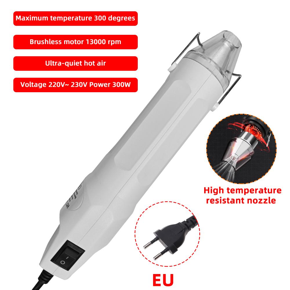 300°C 220V Hot Air Gun DIY Tool Heat Electric Power Tool Mini Soldering Temperature Crafts Blower with Supporting Seat Shrink