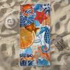 Watercolor Seashell &Tropical Marine Creature Beach Towel, Soft Durable Quick-Drying, Ideal For Summer Beach, Swimming & Camping