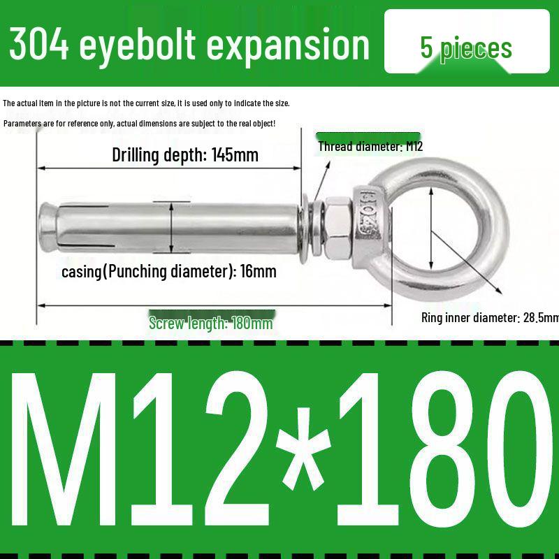 Stainless Steel 304 Eyebolt Expansion Nail with Fixing Loop