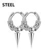 2PCStainless Steel Punk Men's Hoop Earrings For Women Hip Hop Totem Earring For Men Earrings Gothic Ear Stud Jewelry Party Gift