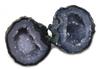 SCIENCE Mini Mineral Specimen Geode Pair Mexican Quartz Geode In Thumbnail Box 4cm (Treasure Agate) "Geode Quartz, Origin Mexico" (approx. Square)