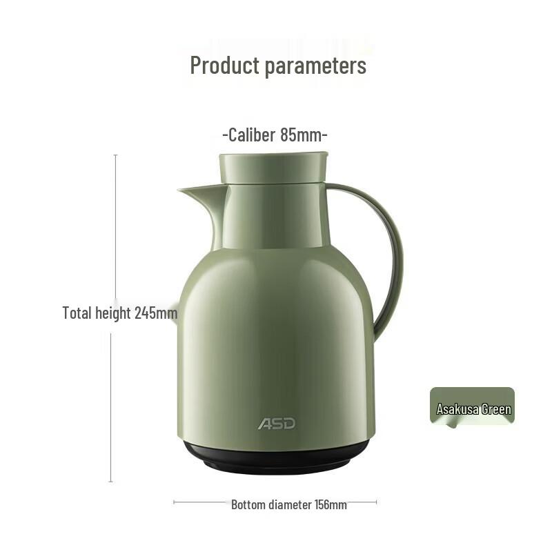 ASD Glass Lined Vacuum Insulated Thermos Pot