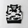 Womens Knit Cow Print Cropped Vest Streetwear Sleeveless Top Casual Lightweight Outerwear