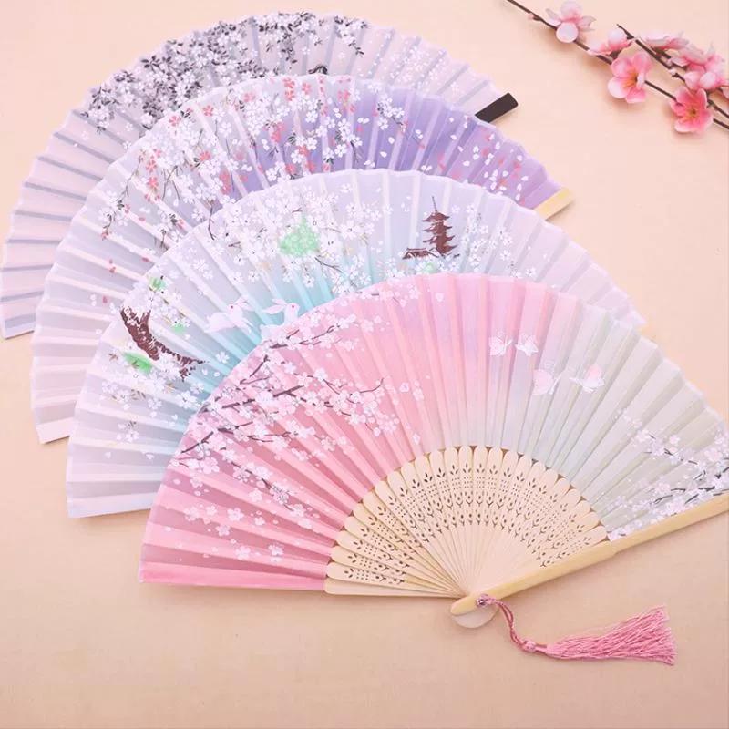 Children's Traditional Style Fan, Princess Fan for Girls, Dance Fan, Hanfu Folding Fan for Girls, Children's Day