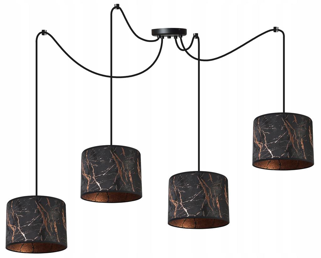 Ceiling Hanging Lamp, Spider Pattern Lampshade, Copper