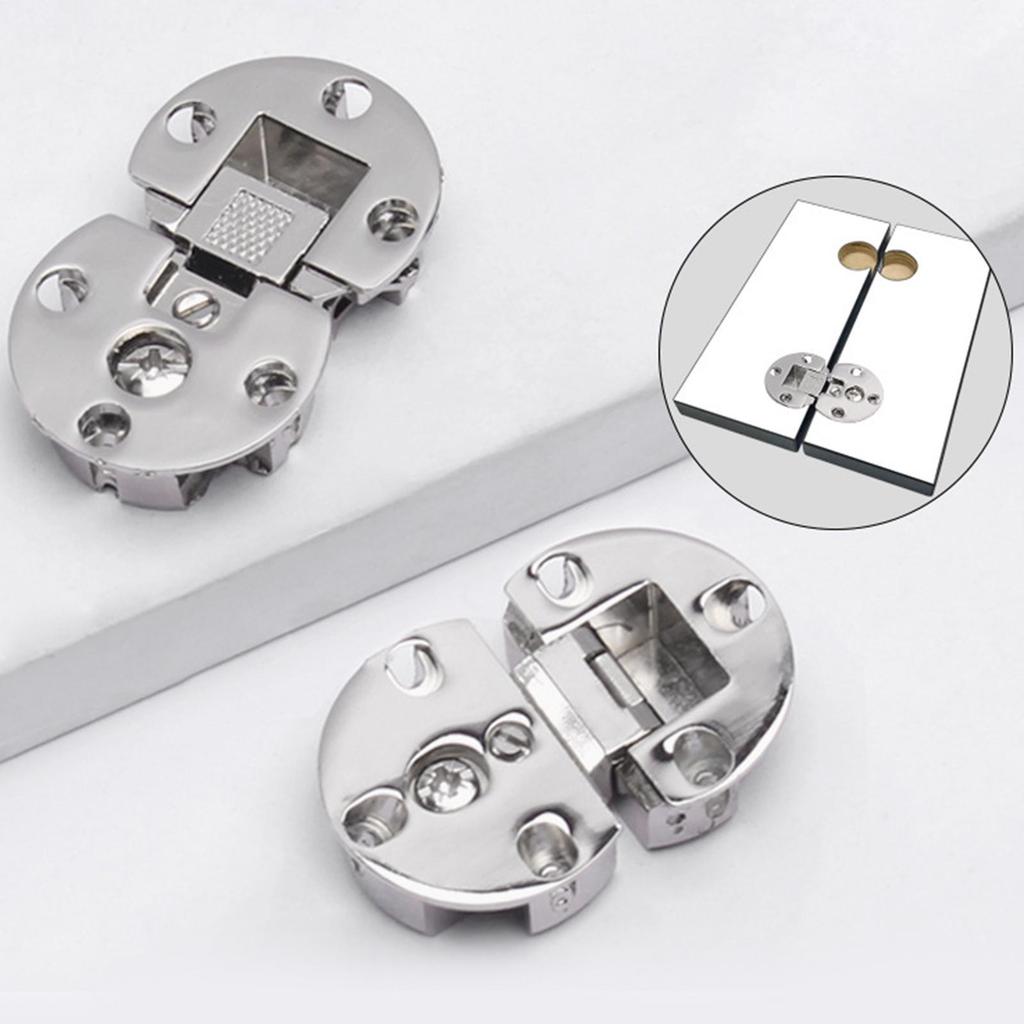 2Pcs Flip Hinges 180 Degree Folding Replace Zinc Alloy Smooth Cabinet Hinges for Computer Desk Doors Cabinet Table Closet