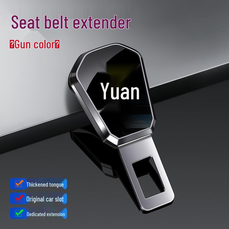 Car Seat Belt Extenders for BYD Yuan Models: Up, Pro, Plus, EV, and DM.