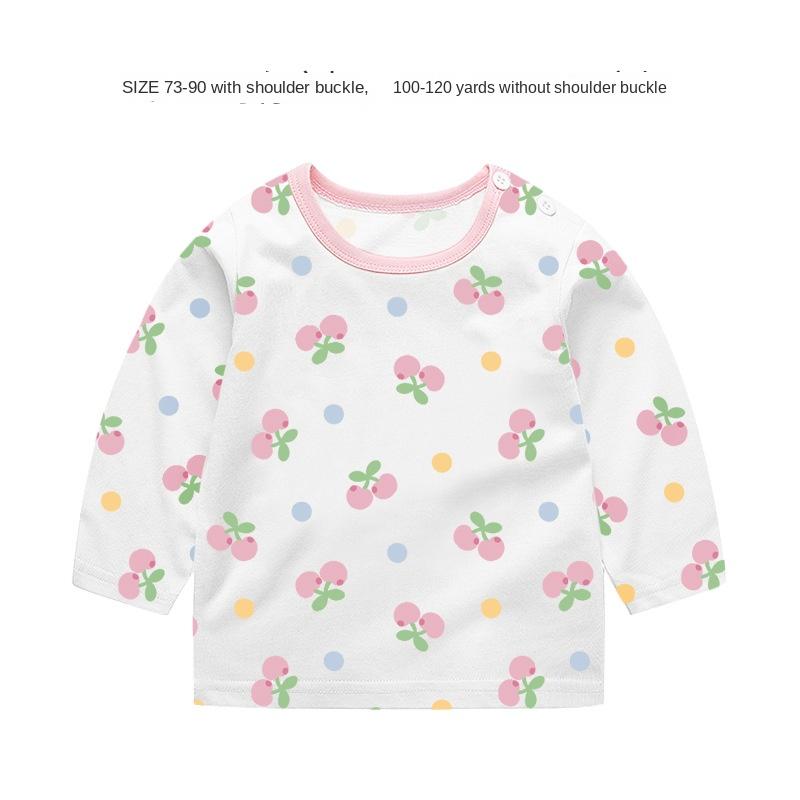 Baby Girl Autumn Long-sleeved T-shirt Baby Cotton Bottoming Shirt Girls Spring and Autumn Tops Small Children Fashionable Autumn Clothes