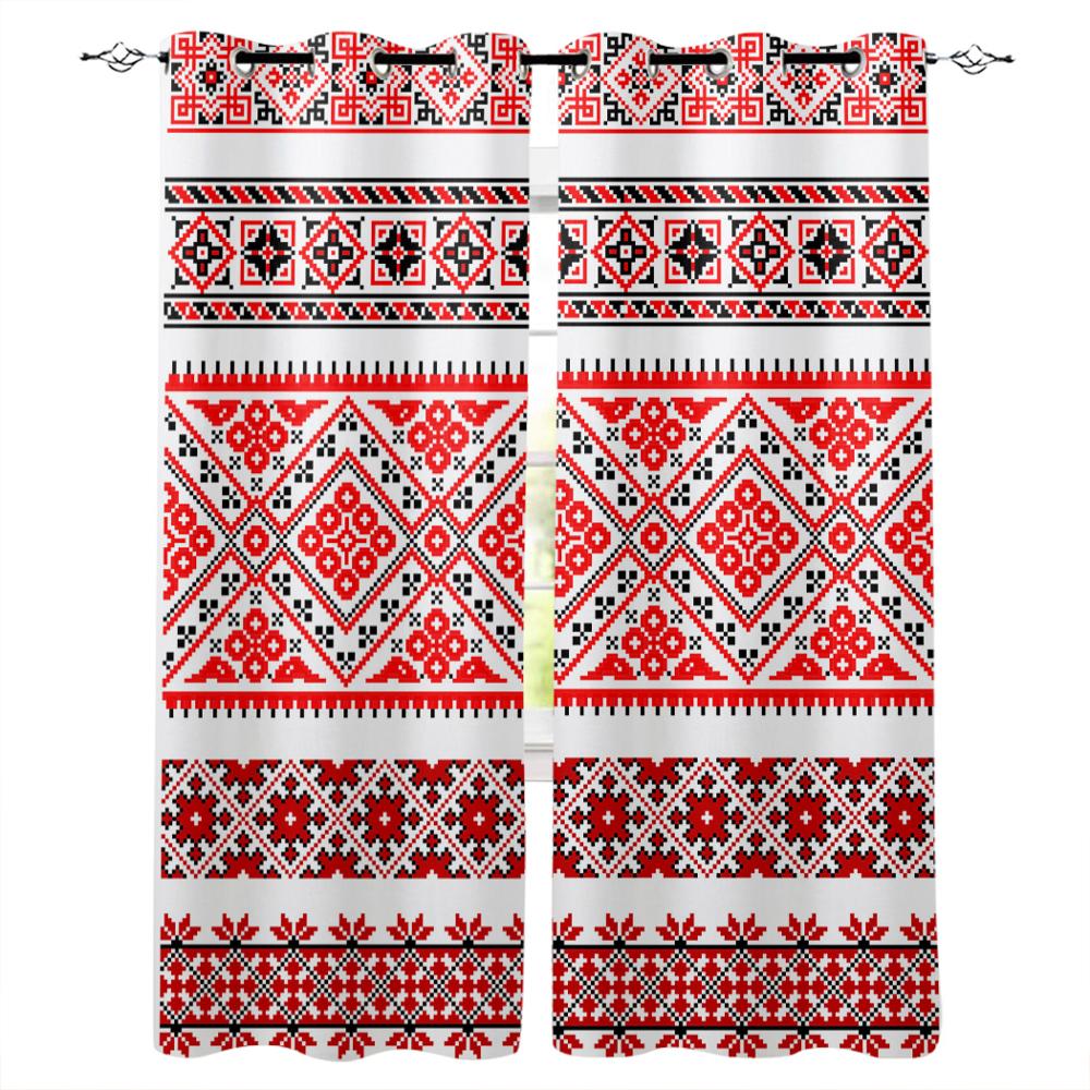 Nordic Ethnic Geometic Window Curtains Curtains for Living Room Decorative Items Living Room