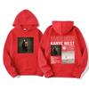 Rapper Kanye West Yeni Albümü Vultures Grafik Kapüşonlu Erkek Kadın Vintage Moda Sweatshirt Erkek Gotik Oversize Kapüşonlu Streetwear