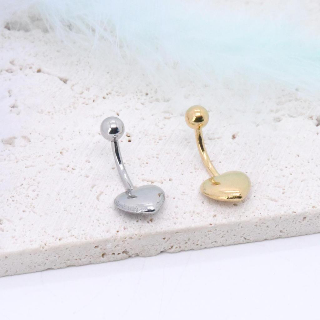 Edelstahl Galvanisiert Pfirsichherz Bauchnabelring Piercingschmuck