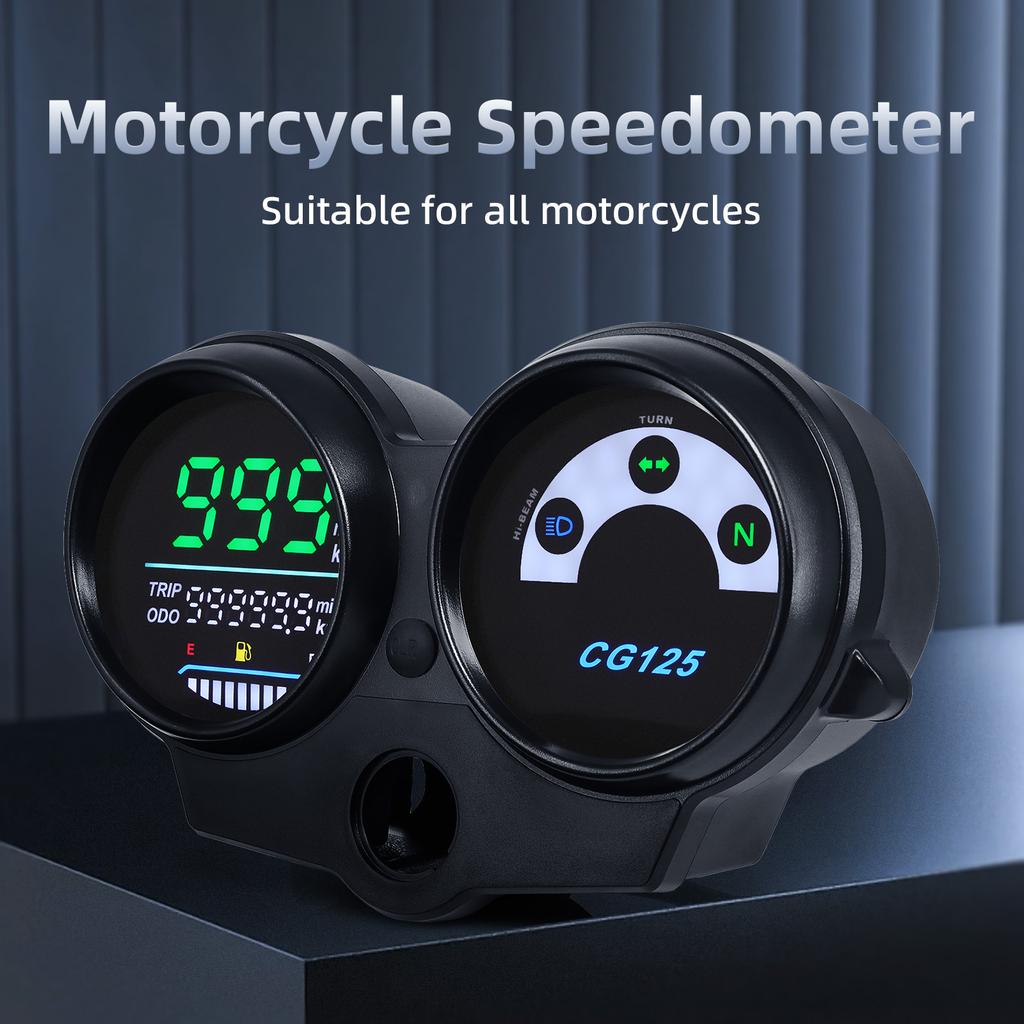 Motorcycle LED Speedometer For CG125 2000 to 2008 Fan 125 Titan 125 Digital Odometer Tachometer Fuel Level Gauge Waterproof