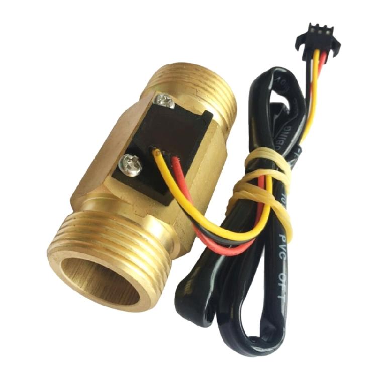 

G3/4 DN20 Male Thread Brass- Hall Effect Water Flow Sensor 1-30L/min 1