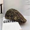 Retro Old Leopard Print Forward Hat Female Cool Sa Retro Spice Girl Niche Fashionable Versatile Face Small Cap