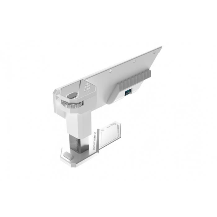 Support Carte Graphique - ASUS - XH01 ROG HERCULX - Blanc - ARGB - Hauteur réglable 72-128 mm