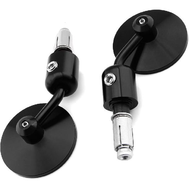 Benutzerdefinierte Motorrad CNC Lenkerendspiegel Rückspiegel Seitenspiegel 3" Rund 7/8" 22 mm Kompatibel mit Honda Yamaha Suzuki Kawasaki Aprilia Derbi Ducati