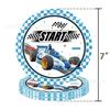 Cartoon Racing-Themed Party: Children's Birthday Tableware, Disposable Paper Plates and Cups, Decorations, and Themed Scene Setup