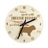 Bulldog, English Bulldog, British Bulldog - Clock with Dog, Wooden Clock with Engraving, Personalised Clock by