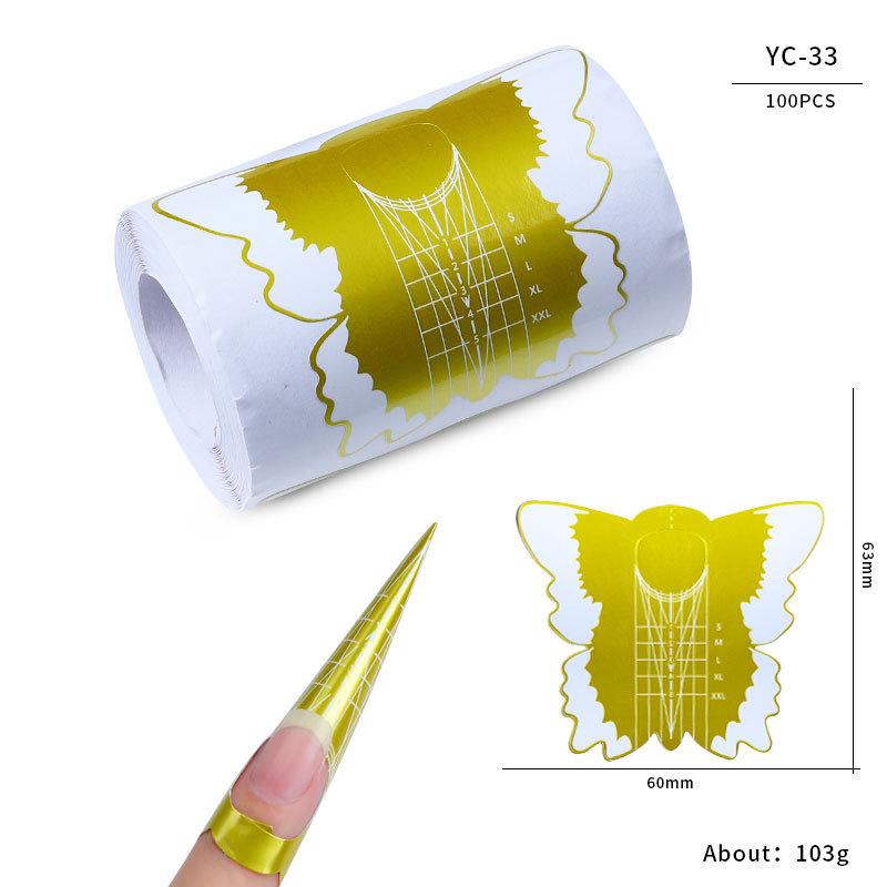Nail Paper Tray, French Nail Phototherapy Nail Extension Tool, Nail Butterfly Rectangular Nail Paper Tray Direct Sales