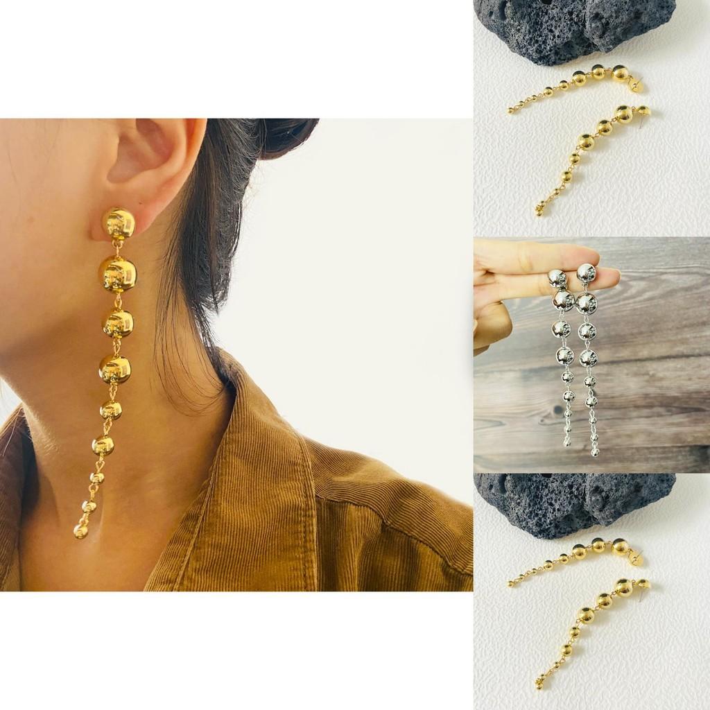 Chic Gold And Silver Plated Geometric Earrings For Women With Modern Circle Accents