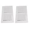 2PCS Louvered Vent Air Grill Cover 316 Stainless Steel Rectangular Air Venting Panel Cover for Ships Yachts RVs
