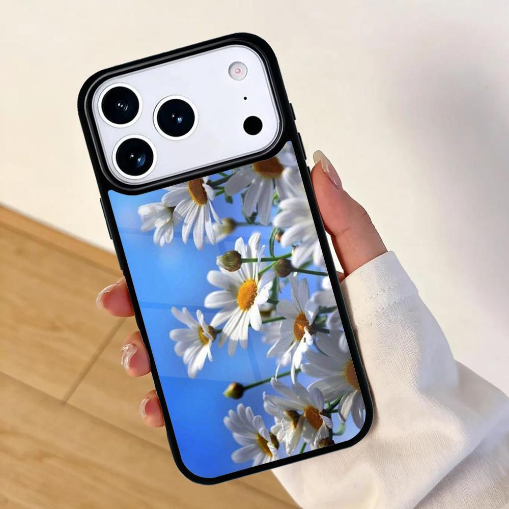 Daisy Flower Mobile Phone Case for IPhone 17 AIR 16pro Max 15 14 13 12 11 Bumper Cover