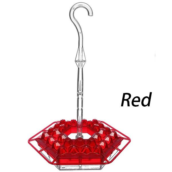 New Plastic Hex Hanging Hummingbird Feeder Handmade Bird Feeder For Outdoor Garden Yard Decoration Gift For Bird Lovers 4 Colors