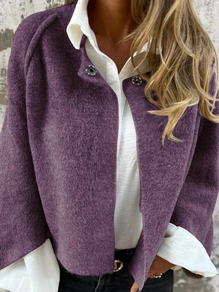 Cashmere Winter Jacket Loose Long Sleeved for Autumn