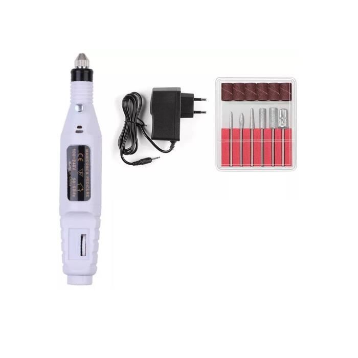 Manikűr pedikűr csiszoló - MÁSKÉPP - Változtatható sebesség - 18000-től 20000 ford./perc - Fehér - Vegyes