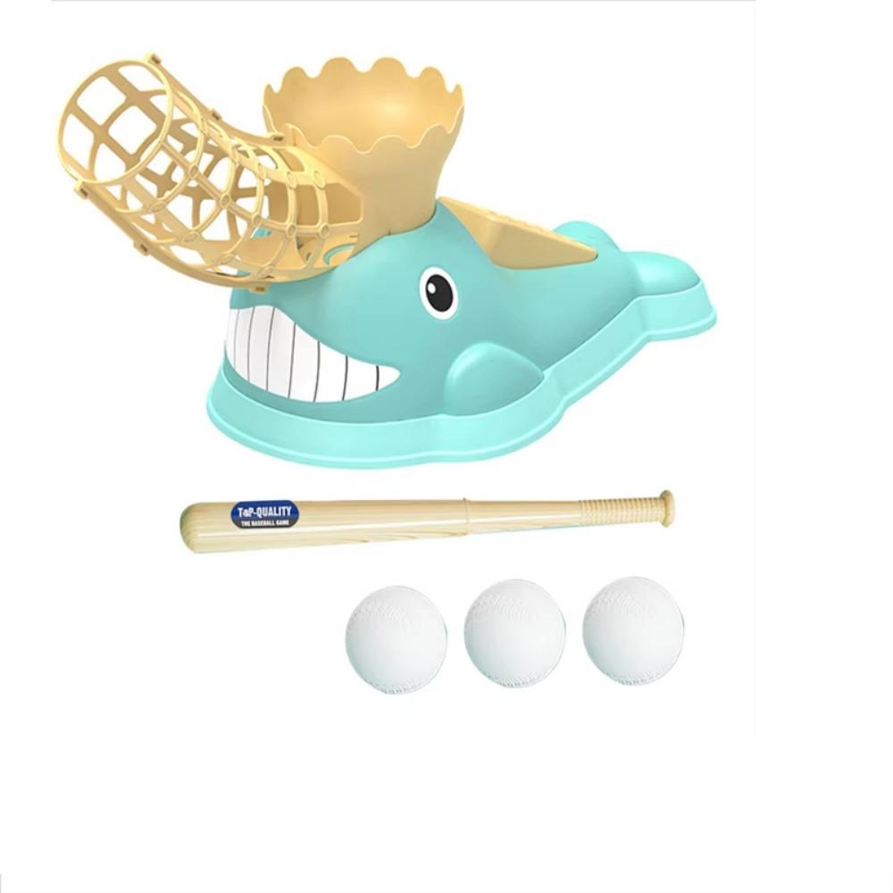 Cartoon Whale Baseball Pitching Machine with Ball Baseball Launcher  Parent-Child Interaction