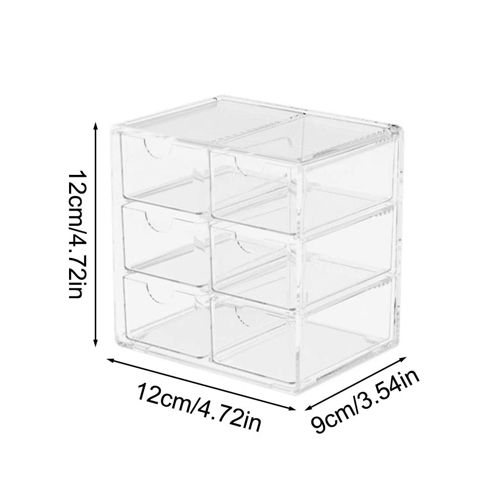 Transparent Acrylic Storage Box Dust Division Large Capacity Multi-Layer Jewelry Display Stand Desktop Drawer Organizer Box