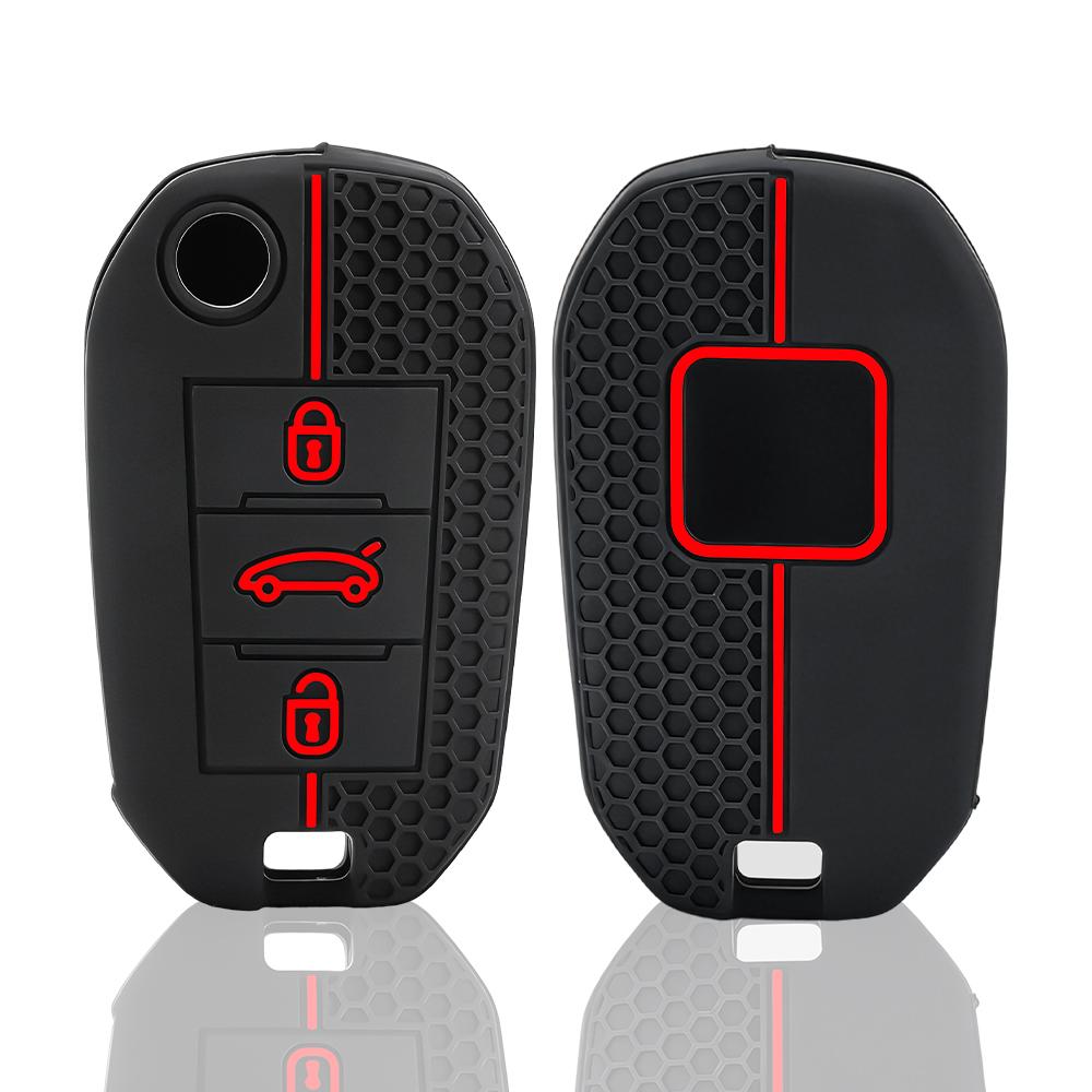Silicone Car Key Case Cover For Citroen Berlingo 2026 C3 III Aircross C4 C4L C5 C6 C8 Picasso For Peugeot 208 2019 308 Key Cap