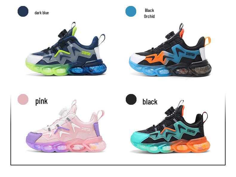 Boys' Autumn Waterproof Leather Sports Shoes with Soft Sole & Rotating Buckle