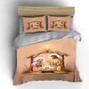 Nativity Scene Bedding Set Bedding Duvet Cover Set Duvet Cover Pillowcases (1 * Duvet Cover 2 * Pillowcases, Without Duvet Insert)