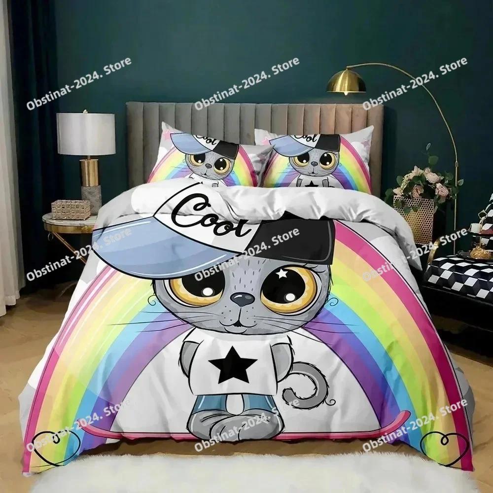 

Comforter Cartoon Skateboard Wolf Hip Hop Skateboard Sport Bedding Set Printed Bed Set With Bed Soft Single Double Comforter (quilt)-EU Single(135*200cm)3pcs