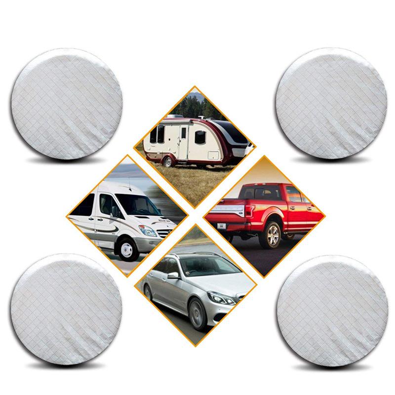 4PCs Car Tire Covers Outdoor RV Truck Camper Trailer Sunscreen Vehicle Wheel Protector Universal Tyre Storage Bag 27-29 inch