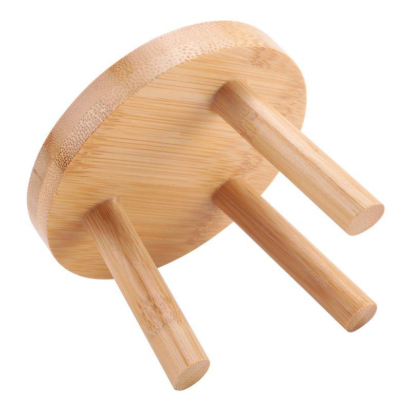 ABWR-6X Wooden Plant Stand Flower Pot Base Holder Stool High Stool Balcony Succulent Round Flower Shelf For Indoor Outdoor
